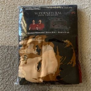 Black Brown Tan Supernatural Pillowcase Set